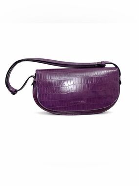 Kenneth Cole Purple Croc Baguette Bag Y2K Shoulder Bag Vintage Chic